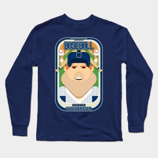 Baseball Blue Pinstripes - Deuce Crackerjack - Josh version Long Sleeve T-Shirt